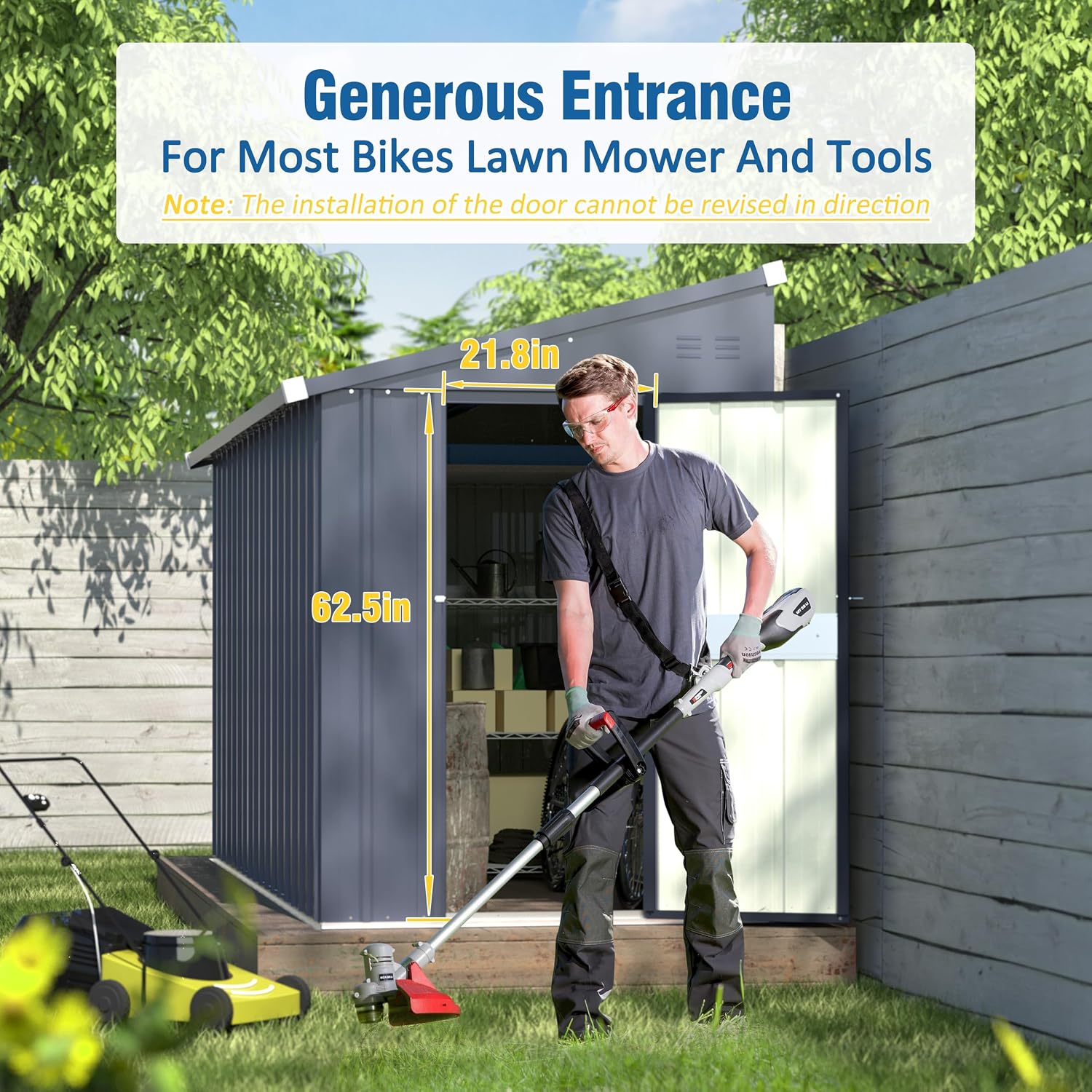 4×10 FT Outdoor Storage Shed L - Indoor Garden Kit ulasan dan harga