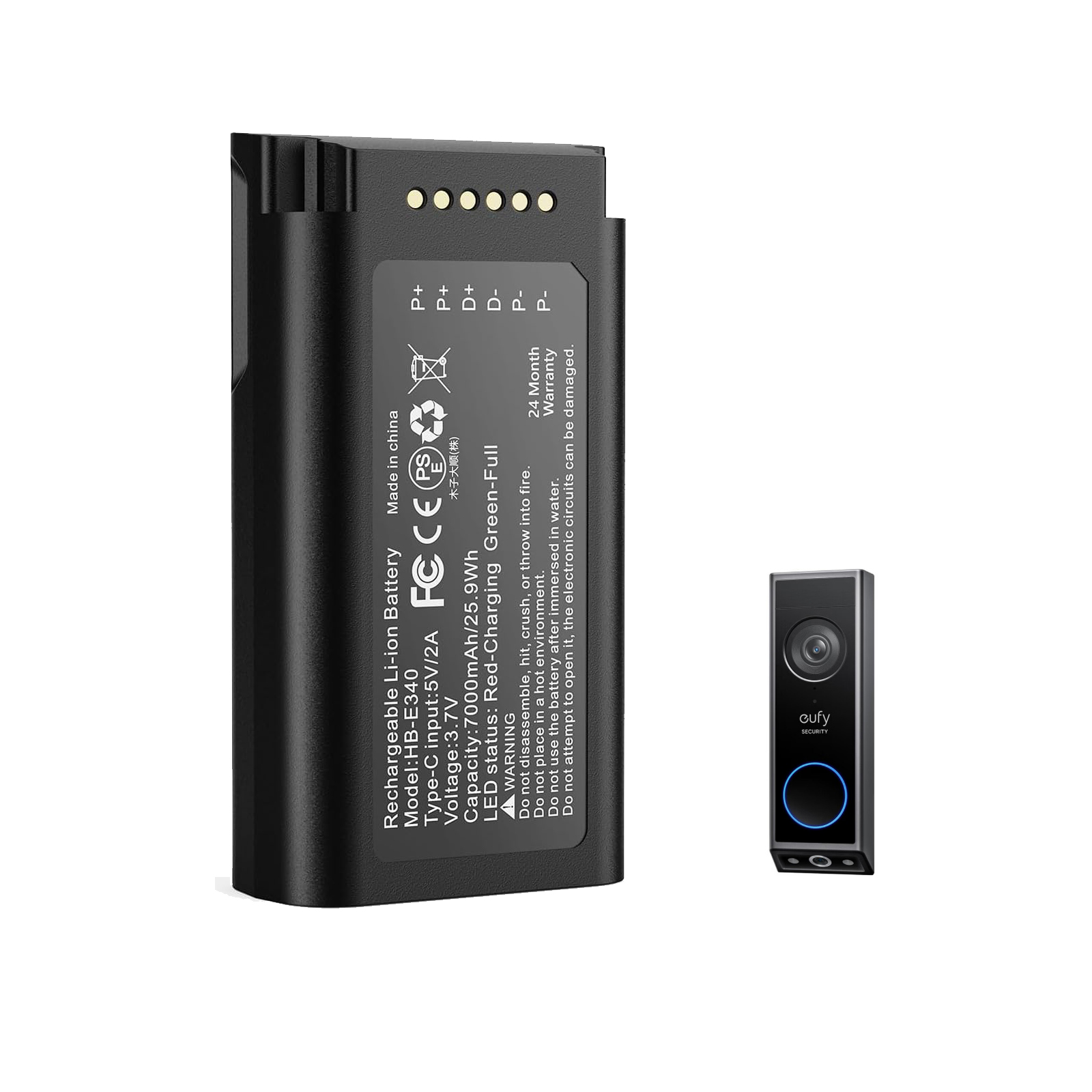 7000mAh Rechargeable Lithium B - Eufy Camera S340 ulasan dan harga
